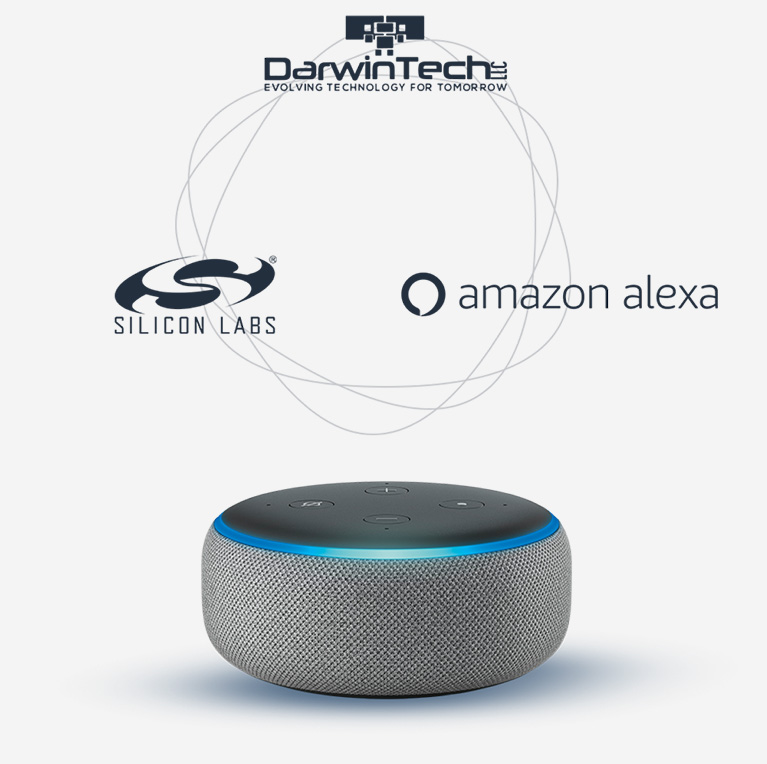 DarwinTech LLC, Amazon Alexa, Silicone Labs logos